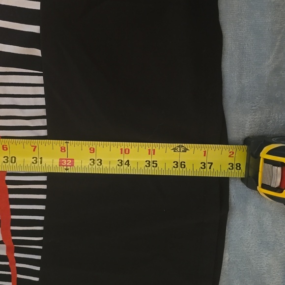 Kim Rogers Black and White Shift Dress with Coral Highlights Size L (0728C) - Picture 5 of 7